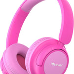 iClever BTH22 Kids Bluetooth Headphones for Toddler Travel, 60H Play Time | SafeSound Tech3.0, Stereo Sound, USB C Fast Charging, AUX Cable, Kids Wireless Headphones for Girls/Boys/Tablet/PC/School