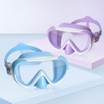 Kids Swim Mask 180° Snorkel Diving Mask, Anti-Fog Child Swim Goggles with Nose Cover No-Leak Swimming Goggles Anti-Shattered Lens for Youth 4-15