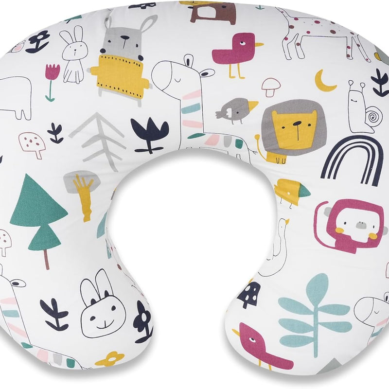 Nursing Pillow & Breastfeeding Pillow – Ergonomic C-Shape for Breastfeeding & Bottle Feeding, Standard Size Breathable with Washable Cover, Hypoallergenic,Tummy Time & Sitting Support (0-12Months)