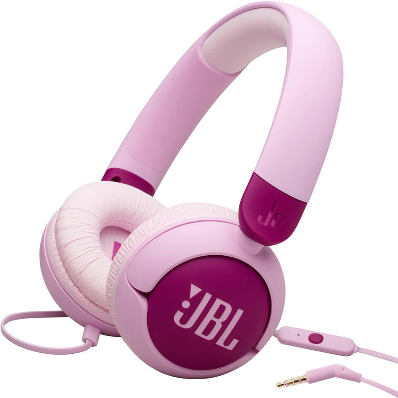 JBL Junior 320 - Wired On-Ear Kids Headphones with Safe Sound and Built-in Mic