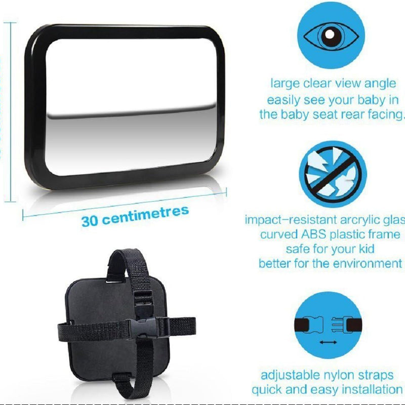Shynerk Baby Car Mirror, Rear Facing Car Seat Mirror Safety for Infant Newborn, Baby Mirror with Wide Rearview & 360° Rotation, Shatterproof & Easy Assembled Crash Tested