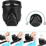 Accmor Stroller Cup Holder, Drinks Holder Bike Walker Wheelchair | 360° Rotatable Attachment Accessories for Uppababy Nuna Doona Strollers Scooter