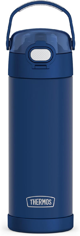 THERMOS FUNTAINER Water Bottle with Spout, 16oz, Mario | Kids Stainless Steel Insulated Water Bottle, Keeps Drinks Cold Longer for School & Play, BPA-Free