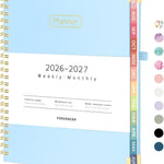 Forvencer Academic Planner 2026-2027, Hardcover Calendar Planner Weekly & Monthly, July 2026 - June 2027, 8.5" x 11", Daily Agenda with Tabs, College School Organizer for Student Teacher, Pink