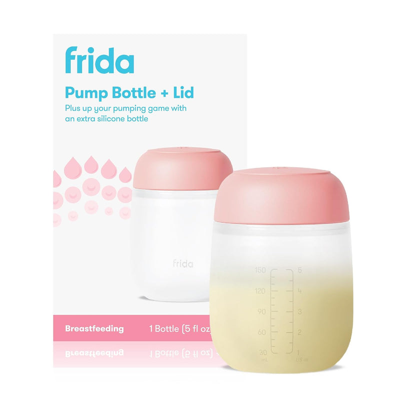 Frida Mom 2-in-1 Breast Pump, Manual Hand & Hands-Free Suction Cup | Dual-Mode Wireless Milk Collector, Ergonomic Handle, SoftFeel Flange for Breastfeeding Comfort