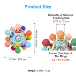 Baby Montessori Sensory Toys, Teether Teething Toys for 0-6 12 Months
