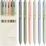 YOXMJDB Gel Pens, 5 Pcs 0.5mm Fine Point Smooth Writing Pens Cute Pens, High-End Series Black Ink Pens for Journaling Note Taking, School Office Supplies for Women Men (5 Pcs Vintage)