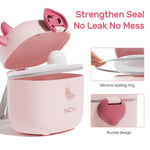 NCVI Formula Container To Go, Baby Formula Dispenser On The Go with Scoop | Formula Holder for Travel, Outdoor Picnic with Baby Infant, Portable Container for Milk Powder, Snacks, Candy, Fruits (Pink)