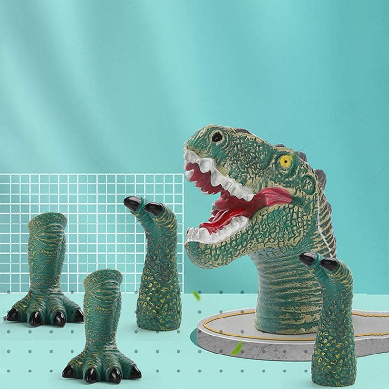 AQKILO Dinosaur Finger Puppet, Tiny Hands Theater Prop, Funny Gag Gift for White Elephant, Easter Basket Swaps, Adults and Kids