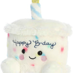 Aurora® Adorable Palm Pals™ Happy B'Day Cake Stuffed Animal - Fun Collectible Plush for Kids and Adult Collectors - Perfect for Decorating Rooms and Birthday Gifts - White 5.5 Inches