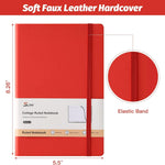 SUIN Hardcover-Journal-Notebooks, A5 Lined Journals Notebook for Writing 200 Pages, 8.2 x 5.5 inch, Classic Ruled Notebooks for Work/Travel/College (Multi-colors)
