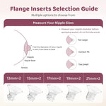 Nursi Luna Flange Sizing Kit for 24mm Breast Pumps, 10PCS | 13/15/17/19/21mm Flange Inserts, Nipple Measurement Tool, Fit Electric & Manual Pumps, Soft Silicone, Comfortable Pumping