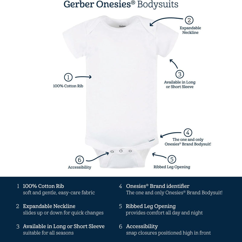 Gerber Baby Boys' 5-pack Variety Onesies Bodysuits