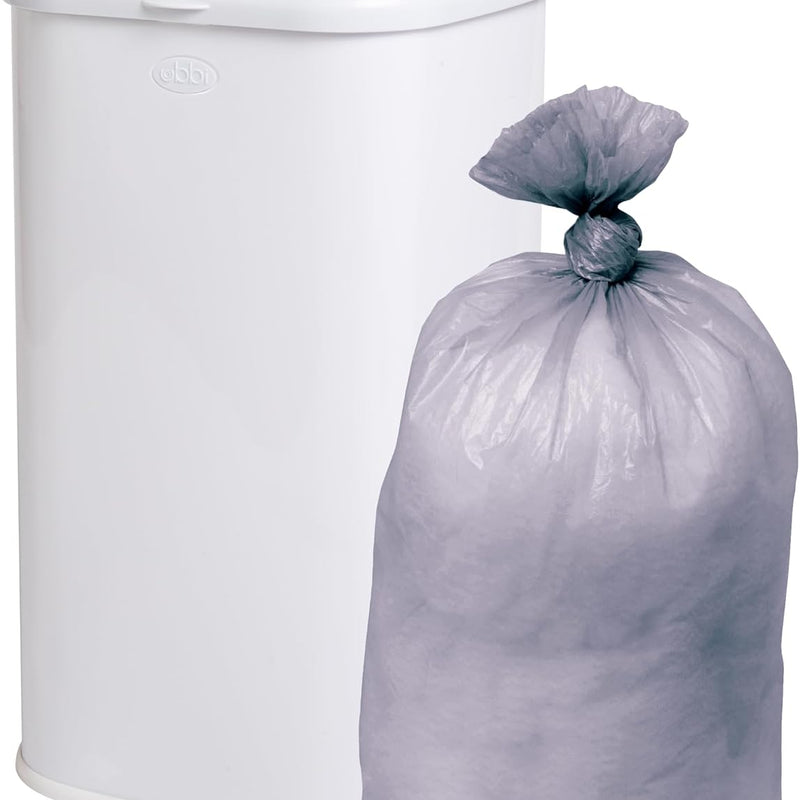 Ubbi Diaper Pail Plastic Bags, 13-Gallon Capacity, 3 Pack, 75 Count | Disposable Baby Waste Bags, Made from 50% Recycled Material, Each Bag Holds Up To 50 Newborn Diapers
