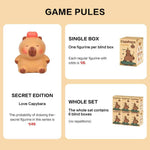 Capybara Squeezable Series Blind Box Figure, Random Design Animal Figures Collectible Toy, Cute Stress Relief Simulation Squeeze Toy for Gift (3.54-4.72'' H)