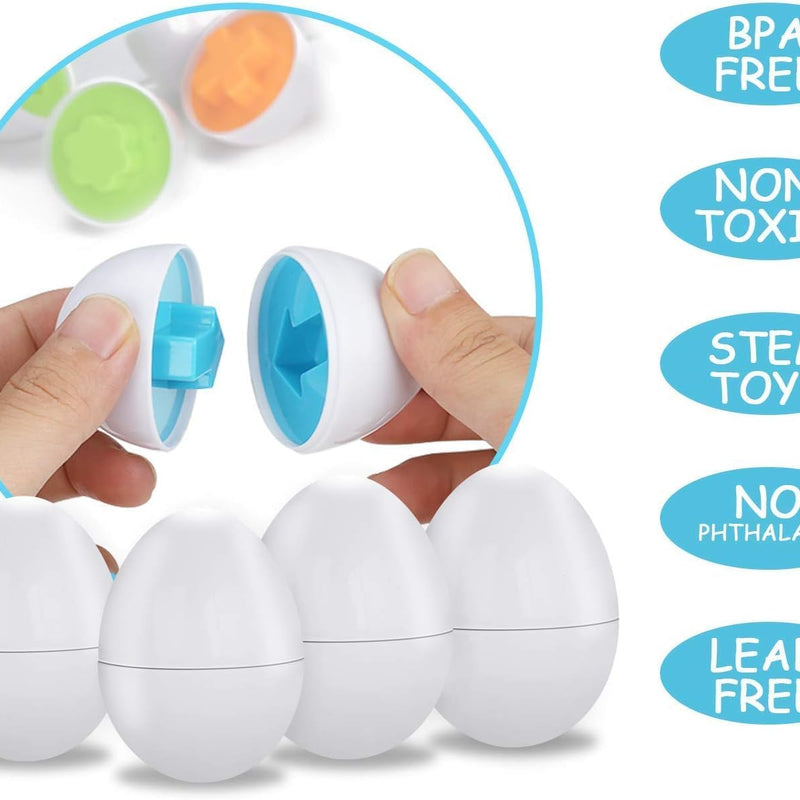 VUIYA Color Matching Egg Set for Kids - Educational Toy for Color and Shape Recognition