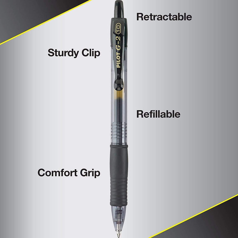 Pilot G2 Premium Retractable Gel-Ink Rolling Ball Pens, Bold Point (1.0mm), 1.0 Gel Pens, Assorted, 14-Pack - Ideal for School, Journaling, & Office Writing