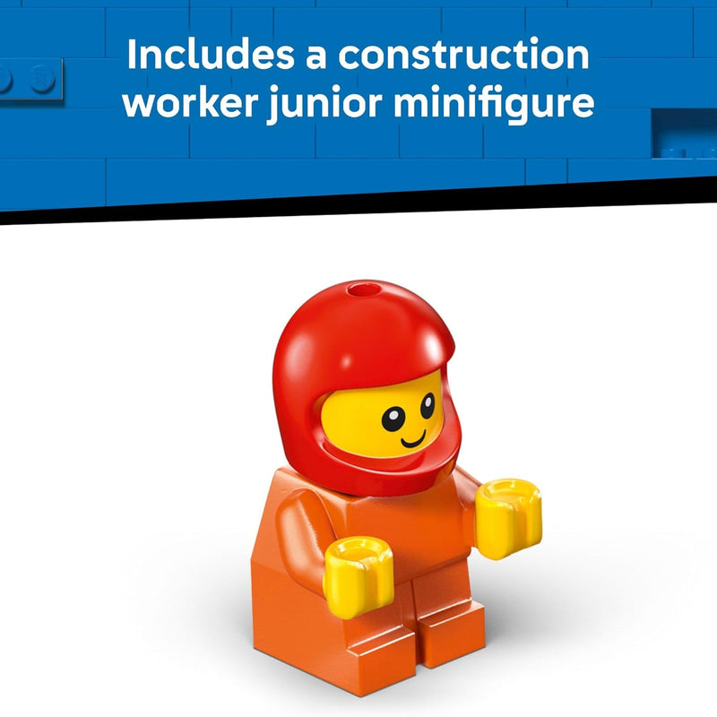 LEGO City Rides – Construction Loader Building Toy for Kids - Pretend Play Set for Boys & Girls, Ages 5+ - Construction Toy W/Backhoe, Loader Bucket, & Minifigure - Gift Idea for Birthdays - 60483