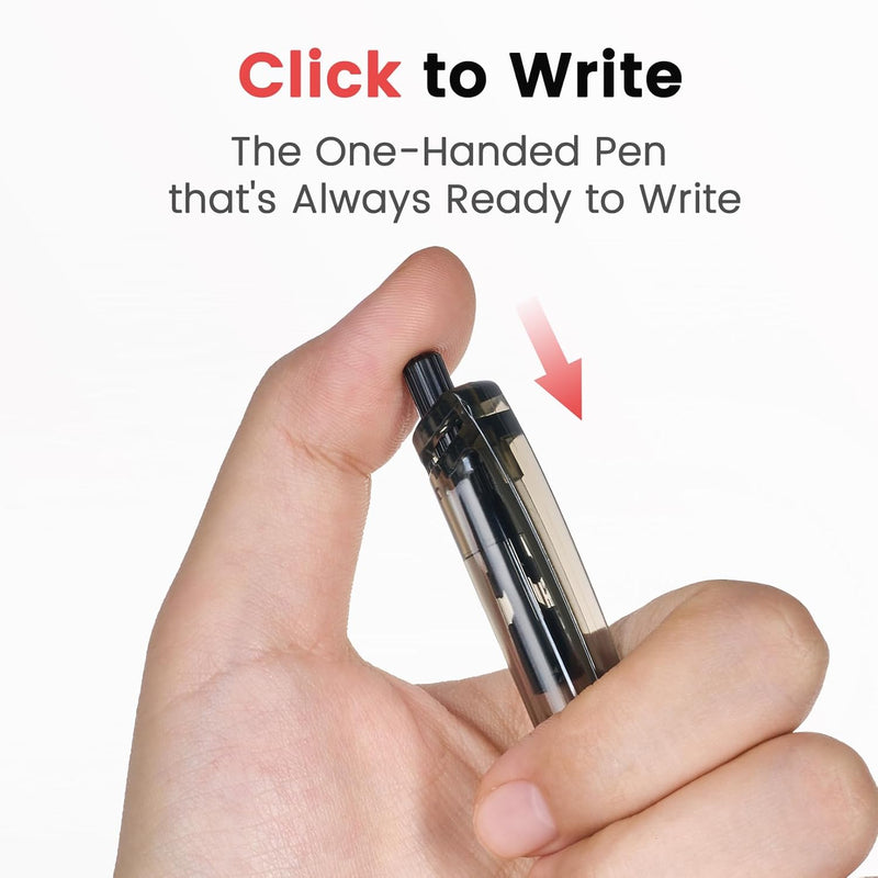 Sooez 40 Pack Bulk Pens Ballpoint, Smooth Writing Pens with Soft Grip, Retractable Black Ink Pens, Medium Point 1.0mm Pen for Journaling, Ballpoint Pen Office Supplies for Nurse, Server, Note Taking