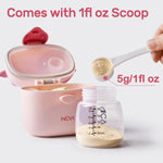 NCVI Formula Container To Go, Baby Formula Dispenser On The Go with Scoop | Formula Holder for Travel, Outdoor Picnic with Baby Infant, Portable Container for Milk Powder, Snacks, Candy, Fruits (Pink)