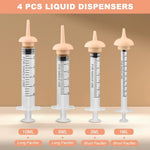 Pet Nursing Kit for Newborn Puppies, Kitten & Small Animals | Silicone Nursing Nipples, Formula Dispenser, Liquid Syringes, Measuring Cup & Cleaning Brush, Newborn Cat Bottle Feeding Set