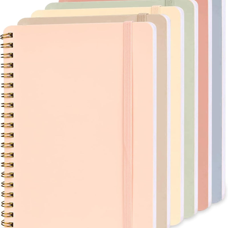 EHME EHME EHME 6 PCS Small Spiral Notebook 5x7, Cute Aesthetic Spiral Journal Note book for Women & Men, Spiral Bound Journals for Work School Note Taking Business, Journals for Writing 50 Sheets