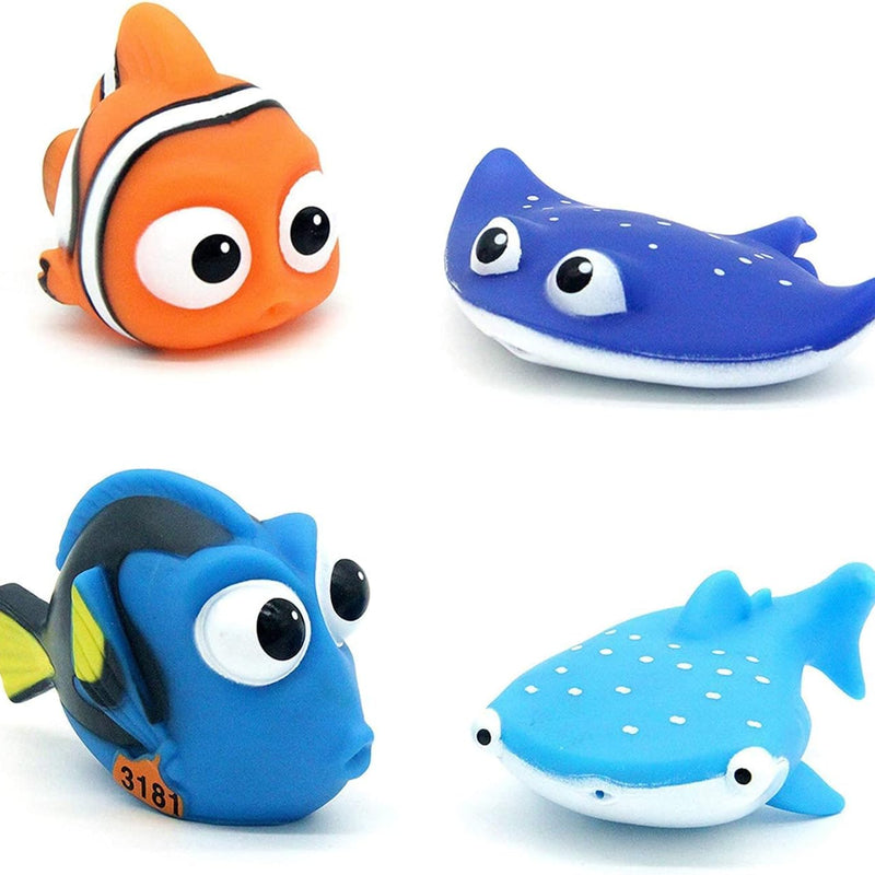 Kid Shower Toy Baby Bath Squirt Toys,Shark Bathtub Water Toys,4pcs Toddlers Infant Swimming Pool Toys,for Birthday Gifts Summer Beach,Pool Activity