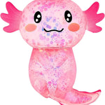 Sezua Squishy Fidget Stress Ball - Taba Squishies Squeeze Sensory Axolotl Toys, Axolotl Squishy Sugar Stress Ball Toys for Adults Kid, Glitter Salamander Gift for Party Birthday Christmas