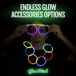 100 Ultra Bright Glow Sticks Party Pack - 8" Glowsticks Party Favors with Bracelets and Necklaces