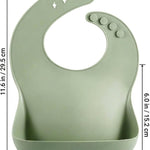 PandaEar Set of 3 Silicone Baby Bibs Waterproof, Soft, Unisex, 10-72 Months