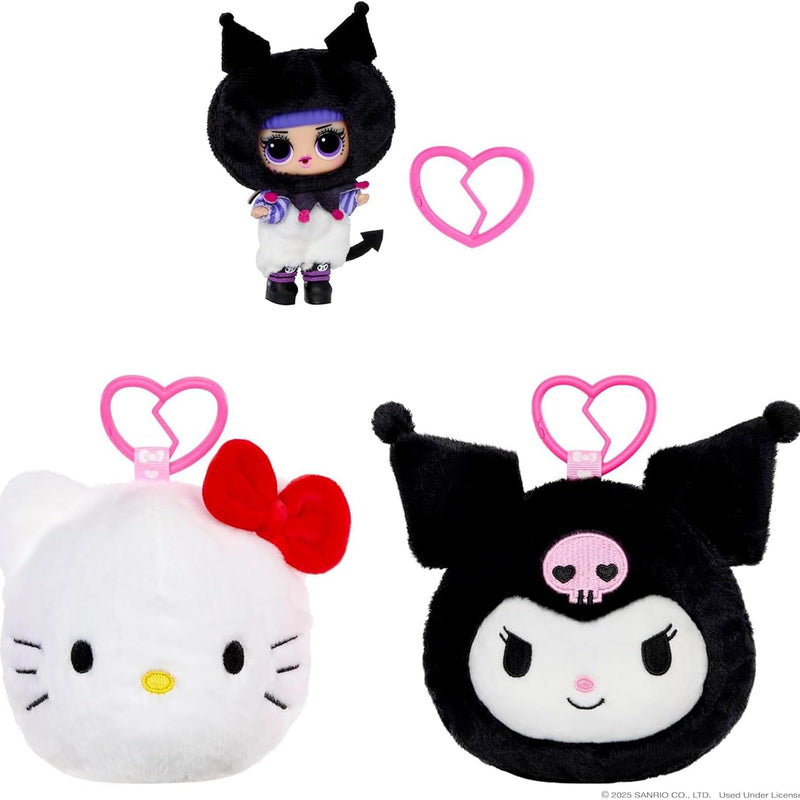 LOL Surprise Loves Hello Kitty and Friends Reversible Plush - Blind Plush with Matching Tot, Sanrio Characters, On-The-Go Play, 5 Surprises, 6 Adorable Styles!