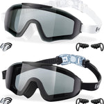 EverSport 2 Pack Kids Swim Goggles Age 8-16 Extra Silicone Layer, Swimming Goggles for kids Teen Youth Children Boys Girls