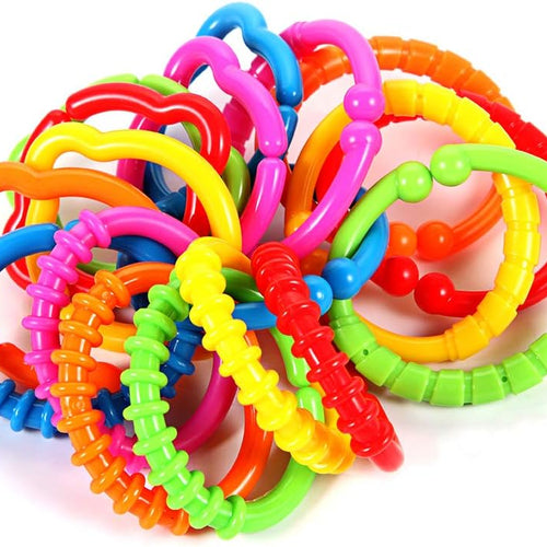 HAHA Baby Link-to-Go Connecting Rings - 18-Piece Set for Stroller, Car Seat, Crib, Playmat Attachment
