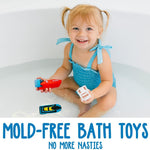 SplashEZ Boat Toys for Toddlers & Kids, Mold Free Bath & Pool Toys No Hole | Floating Toy Boats for Bathtub, Shower, Pool, Boys & Girls, Ages 4-8