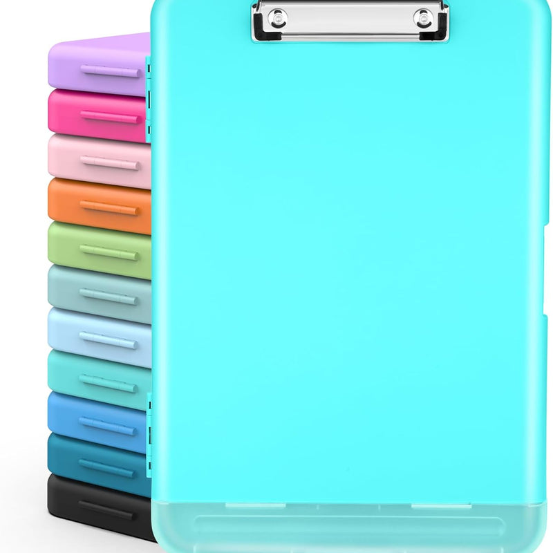 Sooez Clipboards with Storage, High Capacity Clip Boards 8.5x11 with Storage, Heavy Duty Nursing Clipboard Folder, Plastic Clipboard with Pen Holder for Women Teachers Work, School & Office Supplies