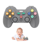 hooku 2 pack silicone teething toys for babies 0-6 months with remote control design and sensory textures