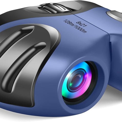 Let's Go! Kids Binoculars 8X Shockproof with Safety Eyepieces Compact Design
