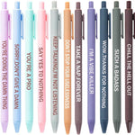 Cityhermit 11Pcs Funny Adult Ballpoint Pen Set, Premium Days of The Week Swear Cuss Word Pens for Office Gifts, Novelty Pens for Corworkers