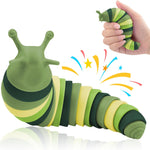 Cevioce Fidget Slug Toy 3Pcs Autism Sensory Toys for Autistic Children Airplane Car Travel Essential Toys Gifts for Kids Toddlers Girls Boys Slug Fidget Toys for Kid Adult Easter Basket Stuffers