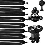 100pcs Black 260q Long Balloons for Animal Modeling and Party Decorations