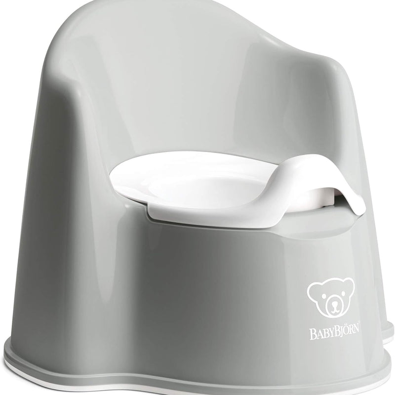 BabyBjörn Potty Chair, Deep Green/White | Potty Training Toilet, Easy-to-Clean, Removable Inner Potty, Non-Slip