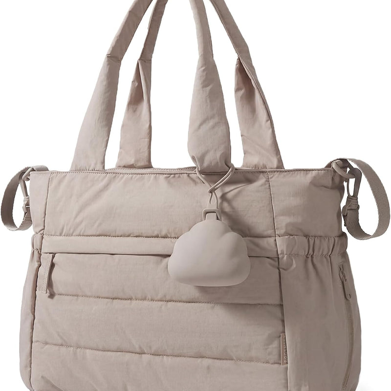 BAGSMART Diaper Bag Tote, Hospital Bag for Labor Delivery Travel Baby Tote | Lightweight Puffy Maternity Bag, Changing Pad & Pacifier Case, Large Capacity for Mom and Dad, Newborn Essentials