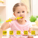 5Pcs Silicone Teether Tube Chew Straw Toy for Infants Toddlers, BPA Free, Freezable, Dishwasher Safe