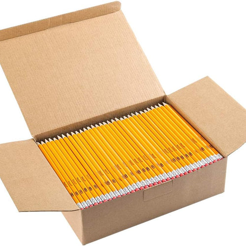 Madisi Wood-Cased #2 HB Pencils Bulk, 320 Count, Pre-sharpened | Box of Number 2 Pencils, Yellow, School Pack