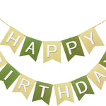 Blue Happy Birthday Banner Pre-Strung Party Decoration for Women Men Girls Boys - 13 Paper Banners with String