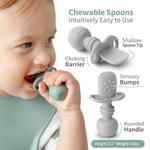 SAMiGO Silicone Baby Spoons Self Feeding 6+ Months, Infant Utensils, 3 Pack | First Stage Spoons, Baby Led Weaning Supplies, Feeding Eating Essentials, Starting Solid Food Must Haves, Toddler Spoons