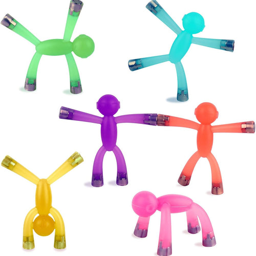 Laleay 6pcs Magnetic Toy Set for Kids, Teens, and Adults with Strong Magnets and Expressive Figures
