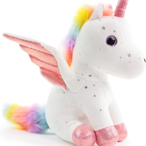 Sew Butiful 8" Unicorn Stuffed Animal - Cute Plush Toy Gift for 3-8 Year Old Girls, Soft Birthday Present for Baby, Toddler, Kids, Decor