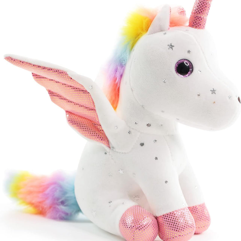 Sew Butiful 8" Unicorn Stuffed Animal - Cute Plush Toy Gift for 3-8 Year Old Girls, Soft Birthday Present for Baby, Toddler, Kids, Decor