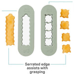ezpz Baby-Led Weaning Food Cutters (2 pack in Sage) - 6/9 Months + | Food Prep for Infants - Designed by a Pediatric Feeding Specialist